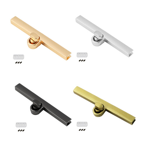 Metal Turn Lock Replacement Accessories For Handbag Adds Style And Security Silver 1