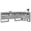 VidaXL vidaXL Storage Headboard with Shelf Grey Sonoma 80 cm Engineered Wood 4