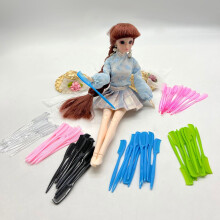 Doll Hair Tool Pocket Comb Hair Brush For Doll Precise Hair Styling and Care White