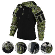 (XXXL, Camouflage) Men Tactical Shirt Us Camouflage Military Combat T-shirt Airsoft Paintball Camping Hunting Clothing Excellent