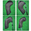 10lots Elastic Iron Headcovers Breathable Protective Sleeves Golf Accessory Blue 9