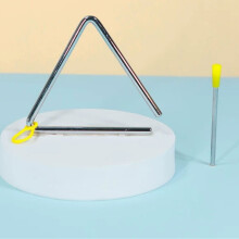 Easy Playing Triangular Percussion Set Develops Musical Talent Alloy Texture 17.5 cm