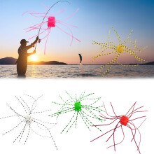 10pcs Slow Sinking Flexible Whiskers Lure Saltwater Baits Fishing Accessory White