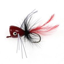 Fishing Fly Popper Lures Popping Insect Lure with Hook Fly Fishing Popper Yellow