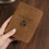 Leather Passport Pouch with Blocking Designs Credit Card Protective Cover Coffee 8