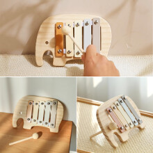 Cartoon 5 Note Xylophone Musical Educational Toy for Kids with Elephant Designs