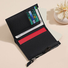 Passport Organizer PU Leather Card Holder For Easy Airport Security Checks Blue