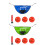 Dunking Rims Includes Balls and Pump Quick Setups Easy Installation for Playing Blue 1