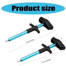 T Shape Fish Hook Remover Portable Hook Extractor Aluminum Tube Hook Detacher Silver small