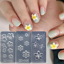 Nail Art Silicone Molds Manicure Template Molds Flower Nail Art Decorations 08