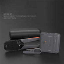 Network Tools Set Crimp Plier Cable Tester Stripper & Cutter for 4P 6P 8P Modular Connector Ethernet LAN Repair Kit