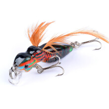5Pcs Simulation Ants Minnow Fishing Lure Crankbait Hard Baits Feather Baits