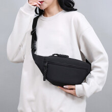 Fashion Chest Bag for Women Man Crossbody Bag Belt Bag Practical Waist Bag Black Color