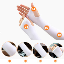 Protections Cooling Arm Cover Sunscreens Sleeves Driving Fingerless Sun Sleeve Purple
