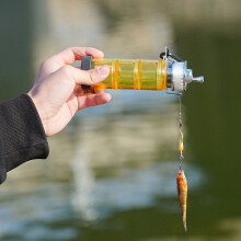 Fishing Rod Small Lures with Carabiner Bottle Multifunctional Fishing Accessory White