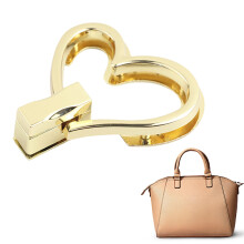 Heart Shape Bag Clasp Metal Bag Lock Clasp Fashion Bag Closure Bag Accessories Silver