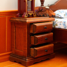 1/12 Scale Miniature Dollhouses Side Cabinet Wood Furniture Model Scene Display Red