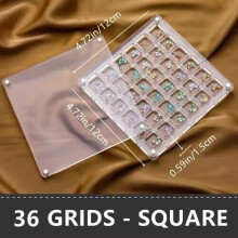 (36 grid) Neue magnetische Muschel-Displaybox aus Acryl. Magnetische Muschel-Display aus Acryl