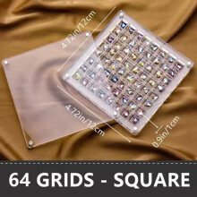 (64 grid) Neue magnetische Muschel-Displaybox aus Acryl. Magnetische Muschel-Display aus Acryl