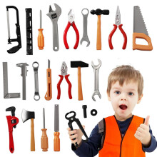 7/13Pieces Pretend Play Workshop Tool Kits For Children Role Playing C 7 piece set
