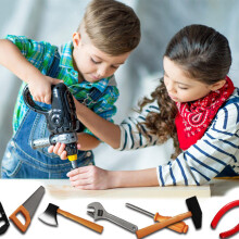 Mechanical Pretend Play Toolbox Toy Realistic Tool Kits Toy For Fine Motor A 7 piece set