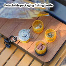 Fishing Rod Lures Holder Fishing Hook Organizers Outdoor Small Lure Baits Bottle Yellow