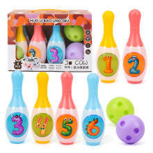 6 Bowling Pins & 2 Balls,Toddler Indoor Outdoor Games Kids Toy 58893 large bowling