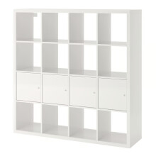 IKEA KALLAX 16 Cube Unit with 4 Inserts 147x147