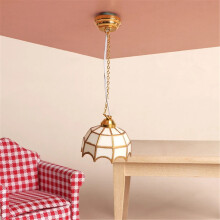 1/12 Scale Dollhouses Gold Ceiling Light for Living Room Bedroom Scene Display