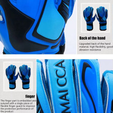 Latex Football Gloves Nonslip Football Goalkeeper Glove Comfortable to Wear Blue 10