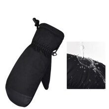 Water Resistant Ski Mittens Winter Gloves Touchscreens Gloves for Cycling L Black gray
