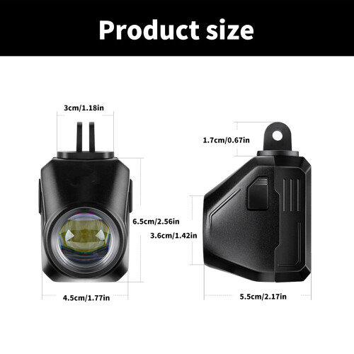 Remote Control Bike Front Light Wireless Remote Cycling Light Bright Flashlight Black 2