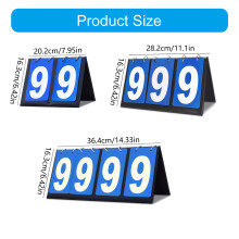 Tabletop Scoreboard Flippers MultiSport Score Flip Scoreboard Score Blue Two Digits.