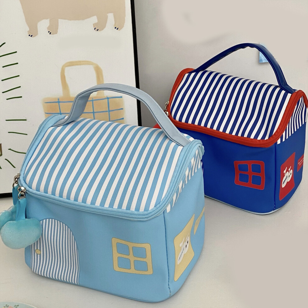 Cosmetic Bag Large Capacity Toiletry Bag Handheld Makeup Bag Skincare Organisers Sky blue