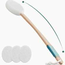 (White, 4) Lotionapplicator is geschikt voor de rug, voeten en wordt geleverd in meerdere configuraties met vervangbare pads.Het