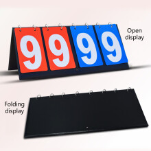 Tabletop Scoreboard Flippers Scoring Board Sport Competition Score Board Blue Four Digits