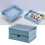 2Layer Manicure Nails Tools Storage Box Nails Polish Organizer Nails Pen Holder Light blue 3