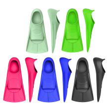 Swim Training Fins Travel Size Flippers Training Short Flippers for Fluorescent Green M