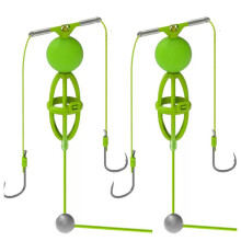 Flexible Double Hook Fishing Line Set with Baits Cage String Hook Baits Cage 12