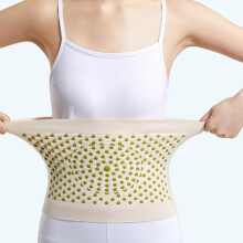 Waist Support Belt Kidney Belt Self-Heating Wormwoods Back Belt Pink with wormwood L