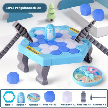 Interaktives Pinguin-Eisbrecher-Spielzeug |Knocking Disassembling Wall Brettspiel