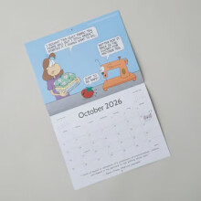 (A) 2026 gesteppter Comic-Wandkalender, kreativer handgefertigter Anime-Comic-Kalender
