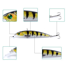 Colorful Printing Sinking Minnow Artificial Fishing Lures Swimbait for Fishing Color 5