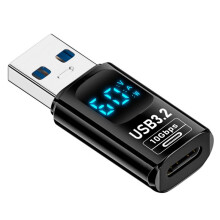 1PCS Digital LED Display USB 3.2 Adapter 10Gbps 36-60W Power Meter Tester Chip Data Transmission USB C Extension B