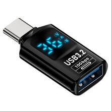 1PCS Digital LED Display USB 3.2 Adapter 10Gbps 36-60W Power Meter Tester Chip Data Transmission USB C Extension A