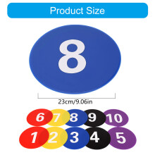 Numbered Floor Spots Markers Flat Disc Marker Football Nonslip Floor Markers Green