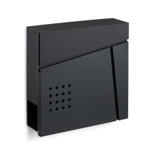 Boîte aux lettres murale moderne avec porte-journaux serrure sécurisée 31 x 10 x 35 cm