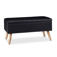 Banquette - HELLOSHOP26 - 40 x 80 cm - Coffre de rangement - Assise rembourrée - Similicuir