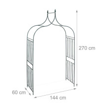 Arco decorativo per piante rampicanti giardino 200 x 120 x 40 cm design romantico