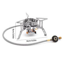 Portables Camp Gas Stove Durability Backpacking Gas Burners with Quick Ignition Red